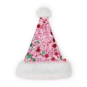 Packed party confetti Pink Holiday Santa Hat